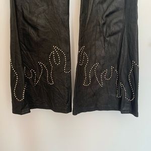 Revolve “Leather” fire studded pants
